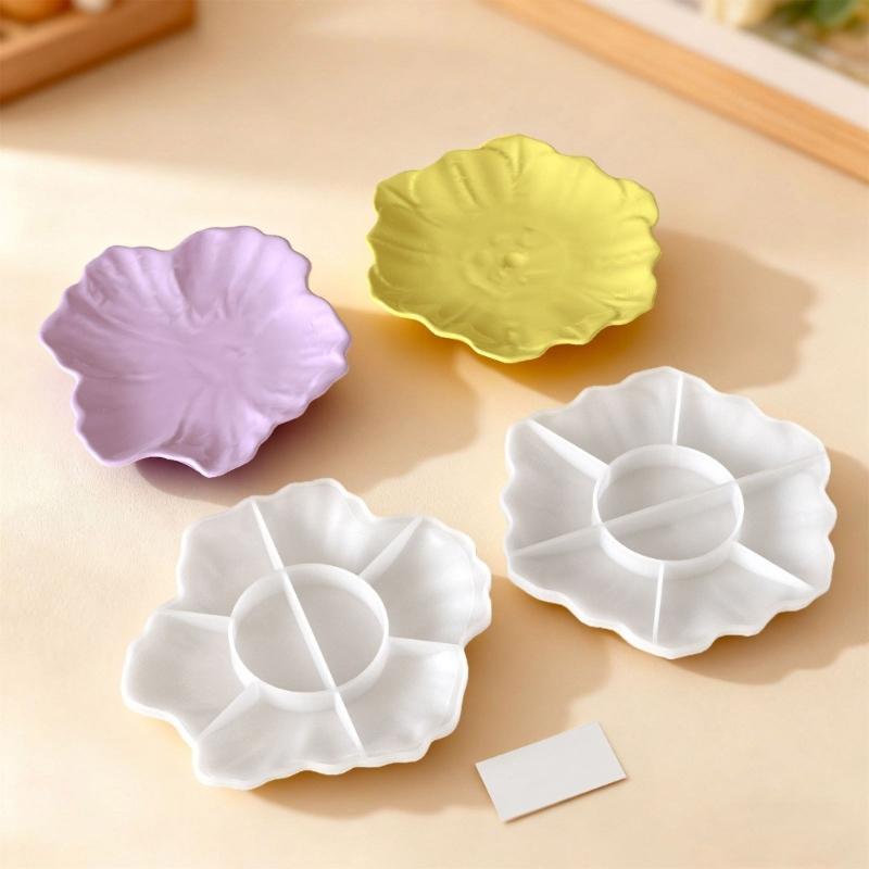Handmade Resin Mold For Flower Leaf Jewelry Tray DIY Crafting Decorative Organiser Mould Reusable Art Project