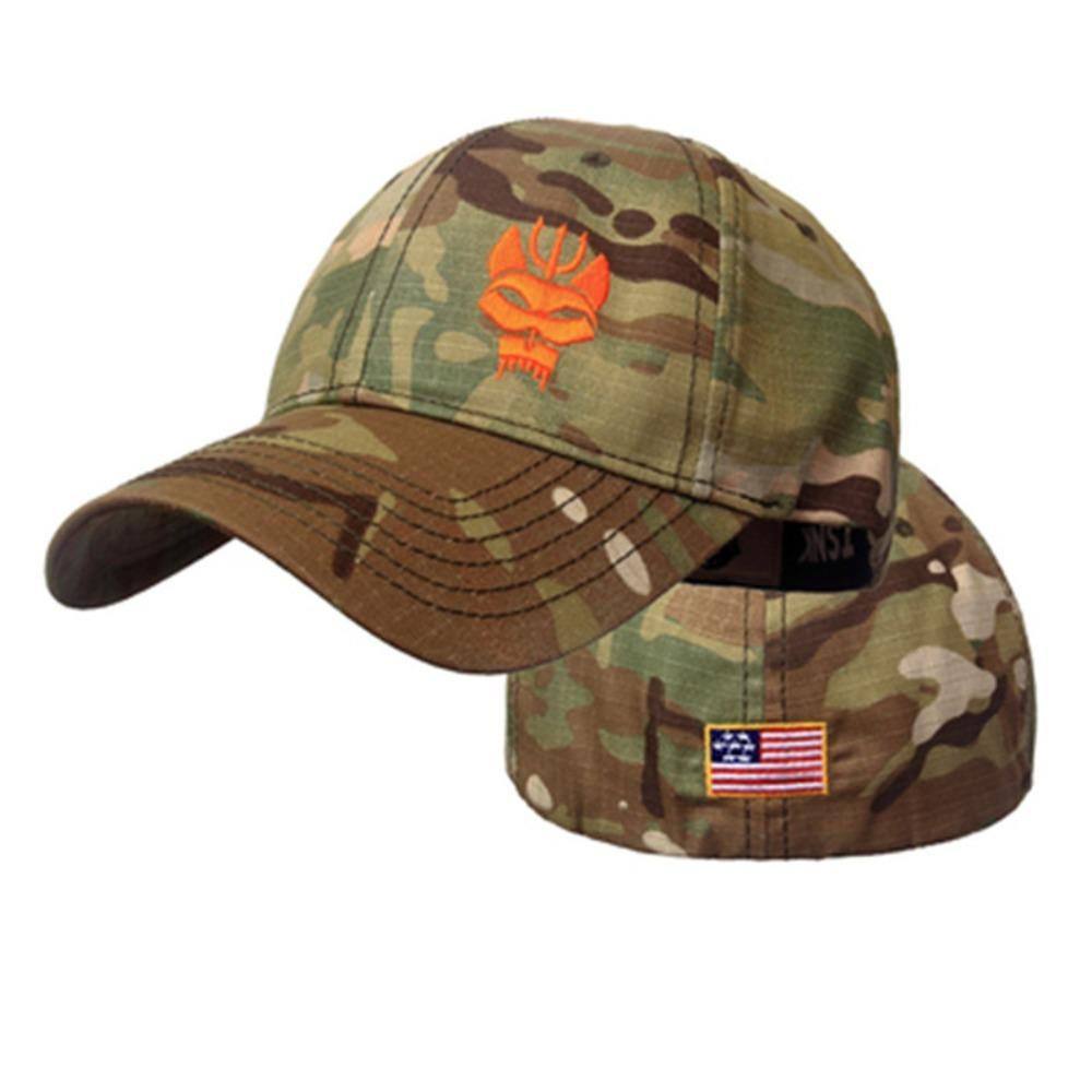 Casquettes de Baseball Tendance Série Seal Team Drapeau National Coton Snapback Fibre Acrylique Chapeau Extensible black