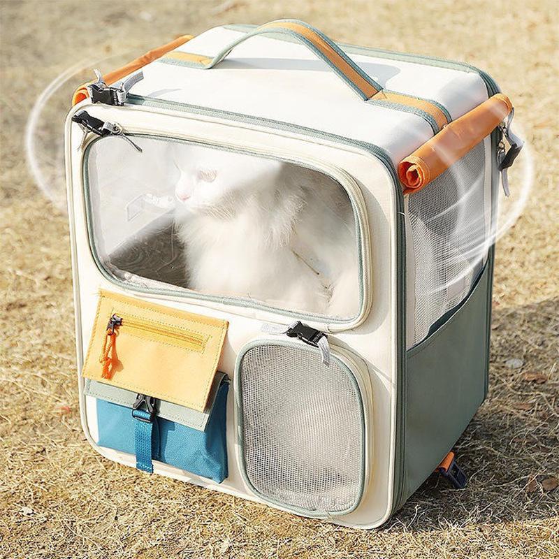 Portable Large-Capacity Cat and Dog Backpack with Warm Seat