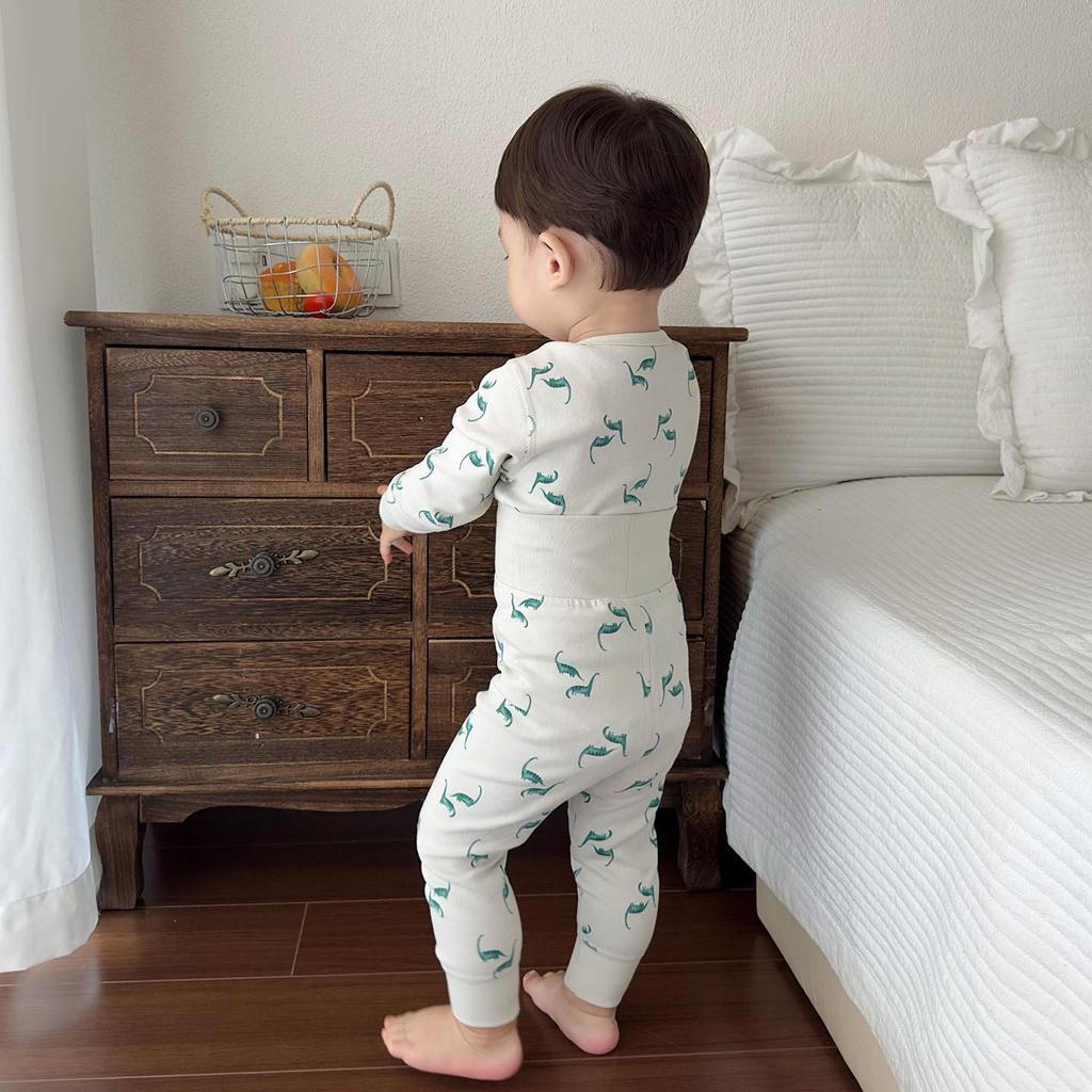 Baby Belly Protection High-Waisted Cotton Underwear Set - Autumn Toddler Pants & Flannel Separates