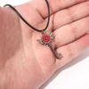 Hazbin Anime Hotel Schlüssel Halskette Liebesherz Flügel Anhänger Halskette Für Frauen Männer Choker Cosplay Accessoires Schmuck Geschenke