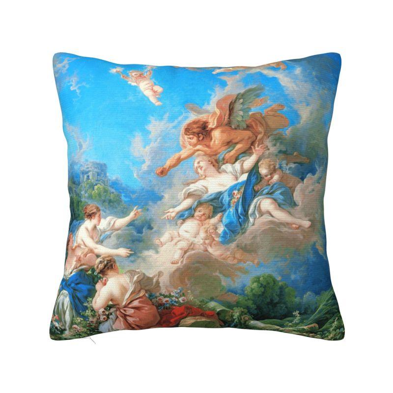 Aesthetic Renaissance Angel Cushion Cover Boucher Rococo Art Soft Nordic Pillow Decor Home 30x30cm 12x12in
