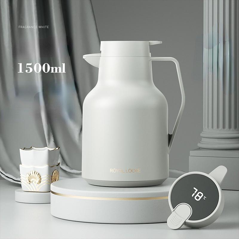 Large Capacity  Thermos Kettle 1500ml Vacuum Flasks Portable Stainless Steel Thermos Kettle Water Bottle Office Thermal Insulation Kettle