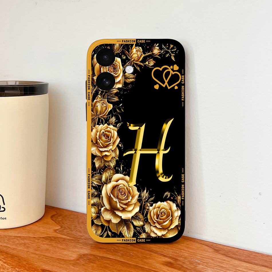 For iPhone 17 Pro Max 17 Air Phone Cover Flower Name Letters High Quality Case For iPhone17 Soft Silicone Shockproof Housing