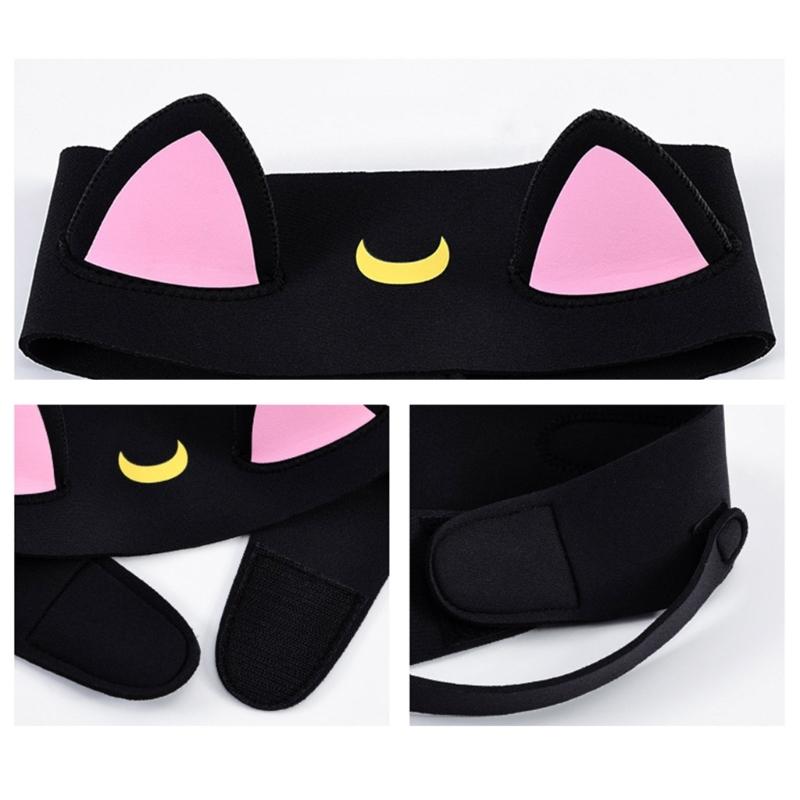 Adjustable Hair Protections Band Lovely Cats Ear 3mm Neoprene Diving Headband Cartoon Diving Wetsuit Hood Enduring
