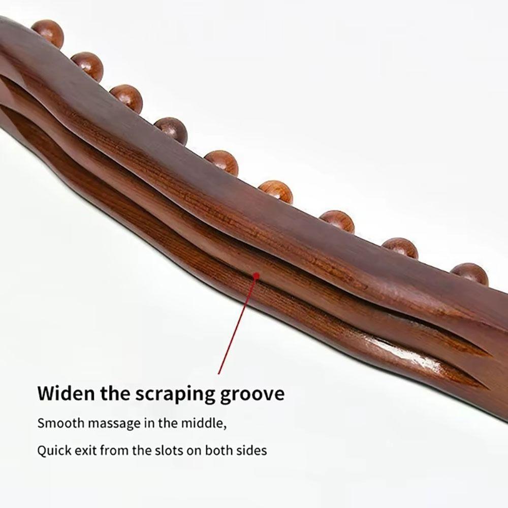1Pcs 59 Beads Back Massage Stick Tendon Scraping Tool  for Back Neck Waist Legs and Abdomen Massage