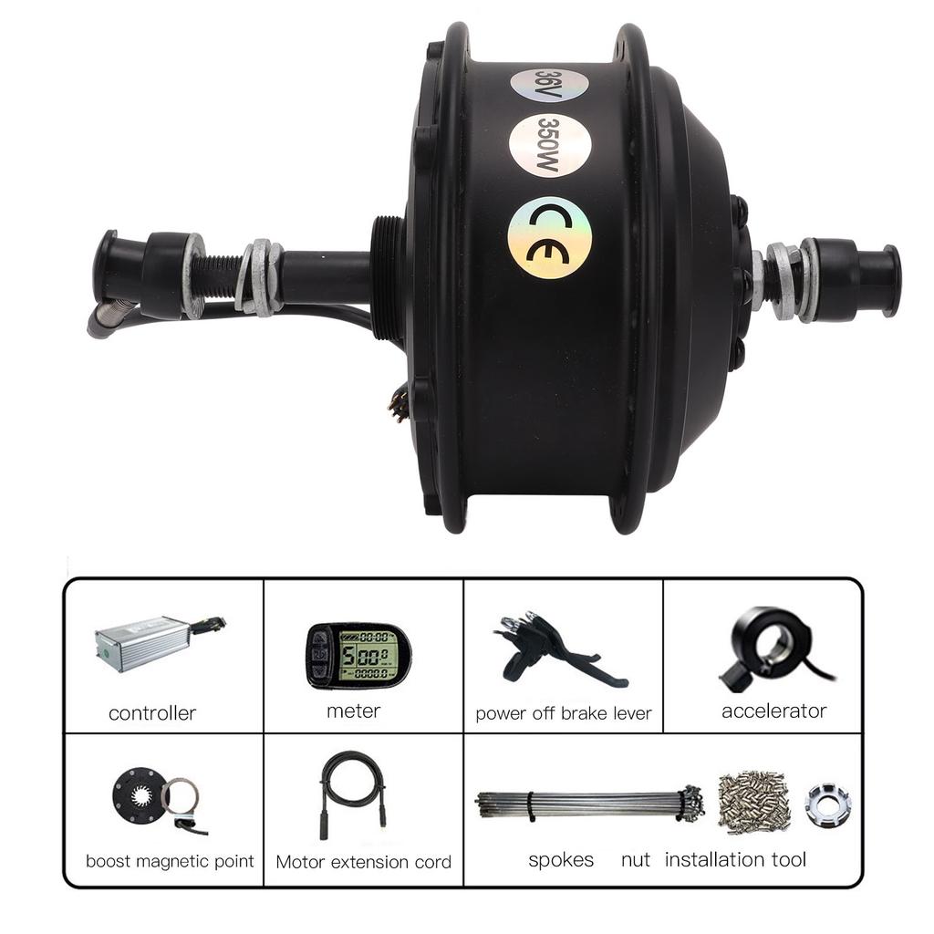 36V 350W   Accu Ombouw Kit Achterwiel Aandrijving Naafmotor met Controller LCD5 Paneel voor Mountainbike