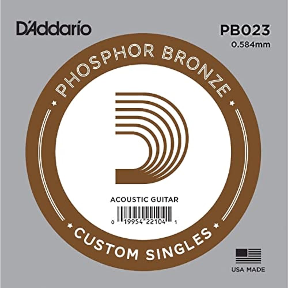 D'Addario Daddario Acoustic Guitar Rose Strings Phosphor Bronze .023 PB023 Set of 10 [Domestic Ge...
