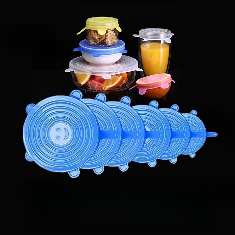 Coperchi in silicone di diverse dimensioni. 6 pezzi