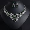 Luxury Jewellery Fashion Translucent Exaggerated Fine Irregular Necklace Earrings Dress Accessories Set Prom Bridal Party M-245