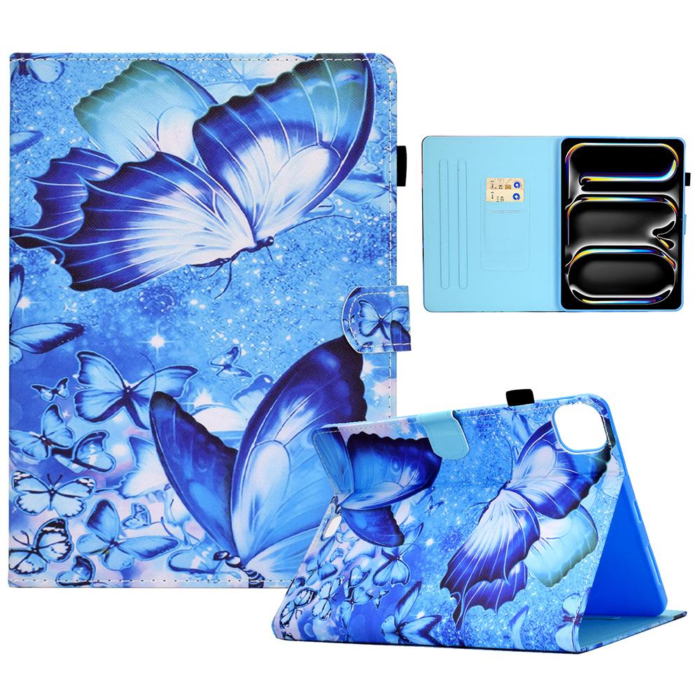 For iPad Pro 11 (2025)/11 (2024) Case PU Leather+TPU Tablet Protective Cover Pattern Printing Full Protection Shell