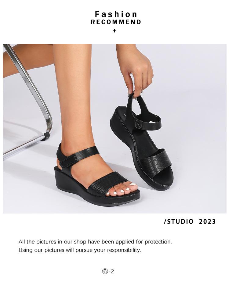 Summer High Heel Wedge Sandals: Fashionable, Comfortable One-Strap Roman Design