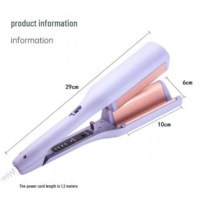32mm French Egg Water Ripple Curling Iron with Negative Ion Technology for Big, No-Damage Curls