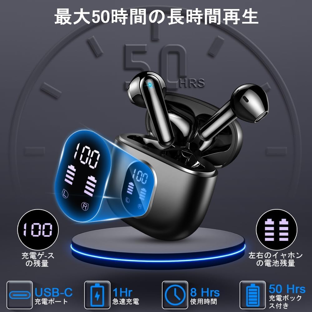 Bluetooth Wireless Earbuds [2026 Upgraded Bluetooth Earbuds, Compact and Lightweight] Bluetooth 5.4, Automatic Pairing, IPX7 Waterproof, Full-Range
