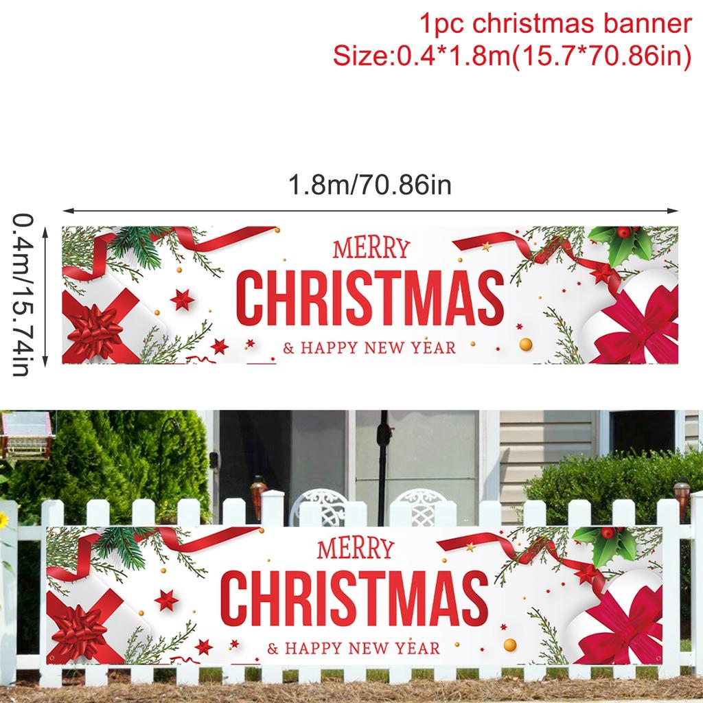 Christmas Outdoor Banner Merry Christmas Decorations For Home 2025 Navidad Kerst Xmas Decor Noel Kerst Happy New Year Gift 2025