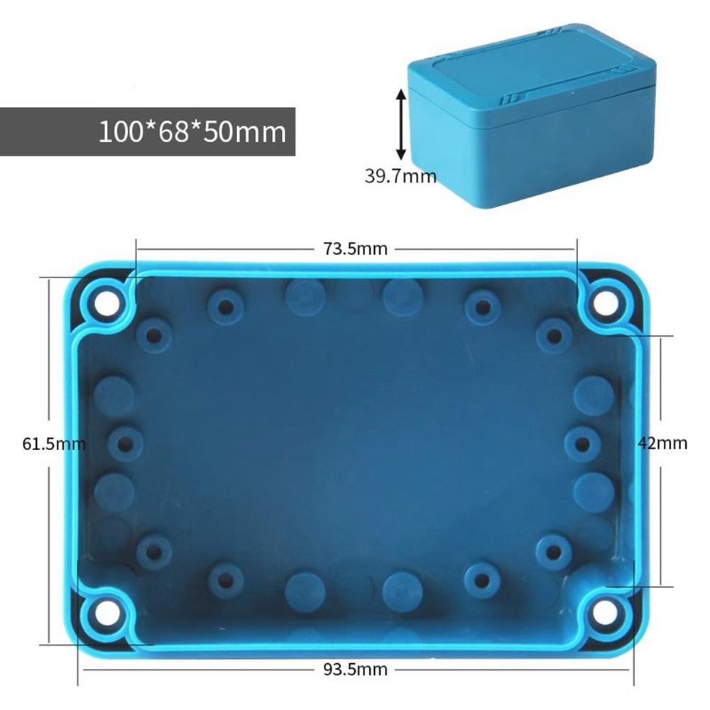 IP67 Waterdichte Behuizing Aansluitdoos ABS Kunststof Blauwe Kleur Elektronische Projectbehuizing Elektrische Projectdoos