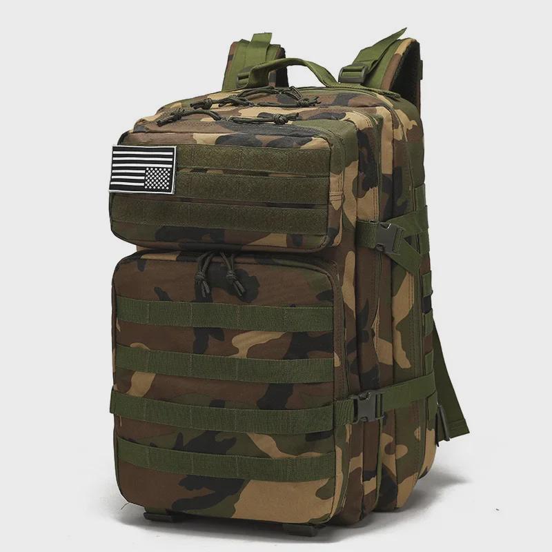 Men's Large-Capacity Waterproof Tactical Backpack for Outdoor Sports & Hiking