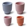 Concrete Round Stripe Candle Cup Silicone Mold DIY Handmade Planter Plaster Resin Storage Box Casting Molds Home Craft Decor