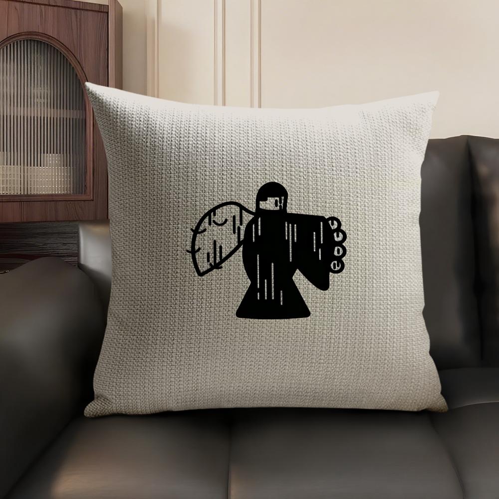 Aargentinian M-Milo Jj Singer Cushion Cover Natural Linen Organic Fabric Double-Sided Printing Sofa Home Decor Gift Pillow Case