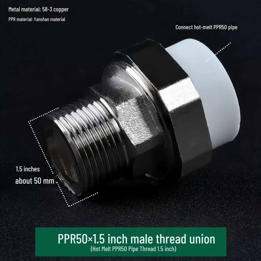 PPR Měď Železo Šroubení, Vnitřní & Vnější Závit, 20-110mm, Oboustranný PPR Železný Konektor