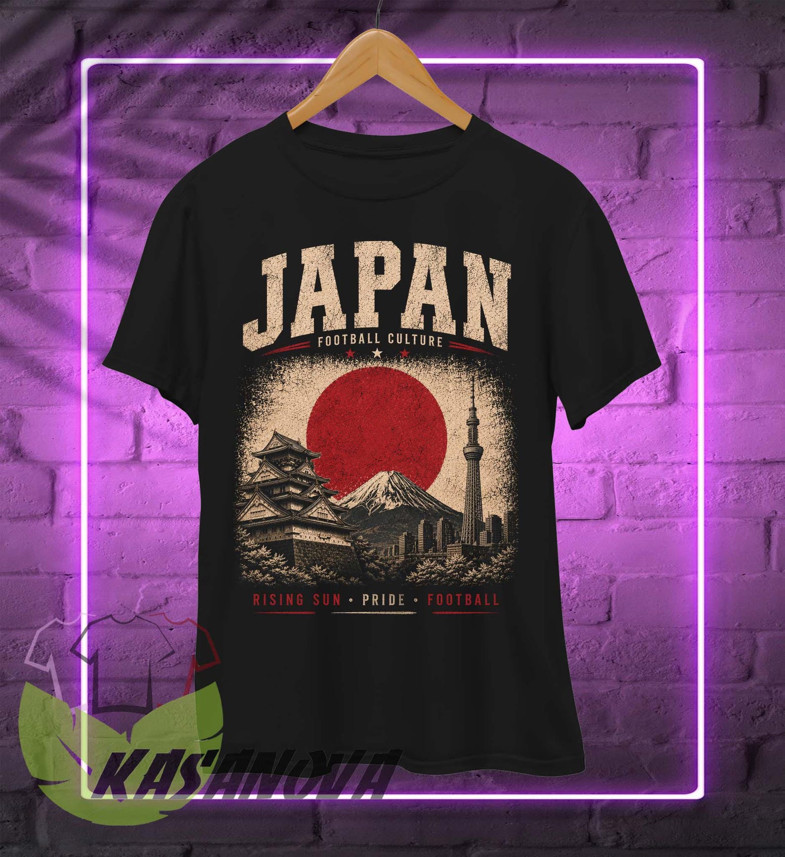 Japan Soccer Shirt, Japan Football Graphic Tee, Crane Soccer Shirt, World Cup 2026 Shirt, Japanese Fan Gift, Streetwear Tee, Unisex T-Shirt. S