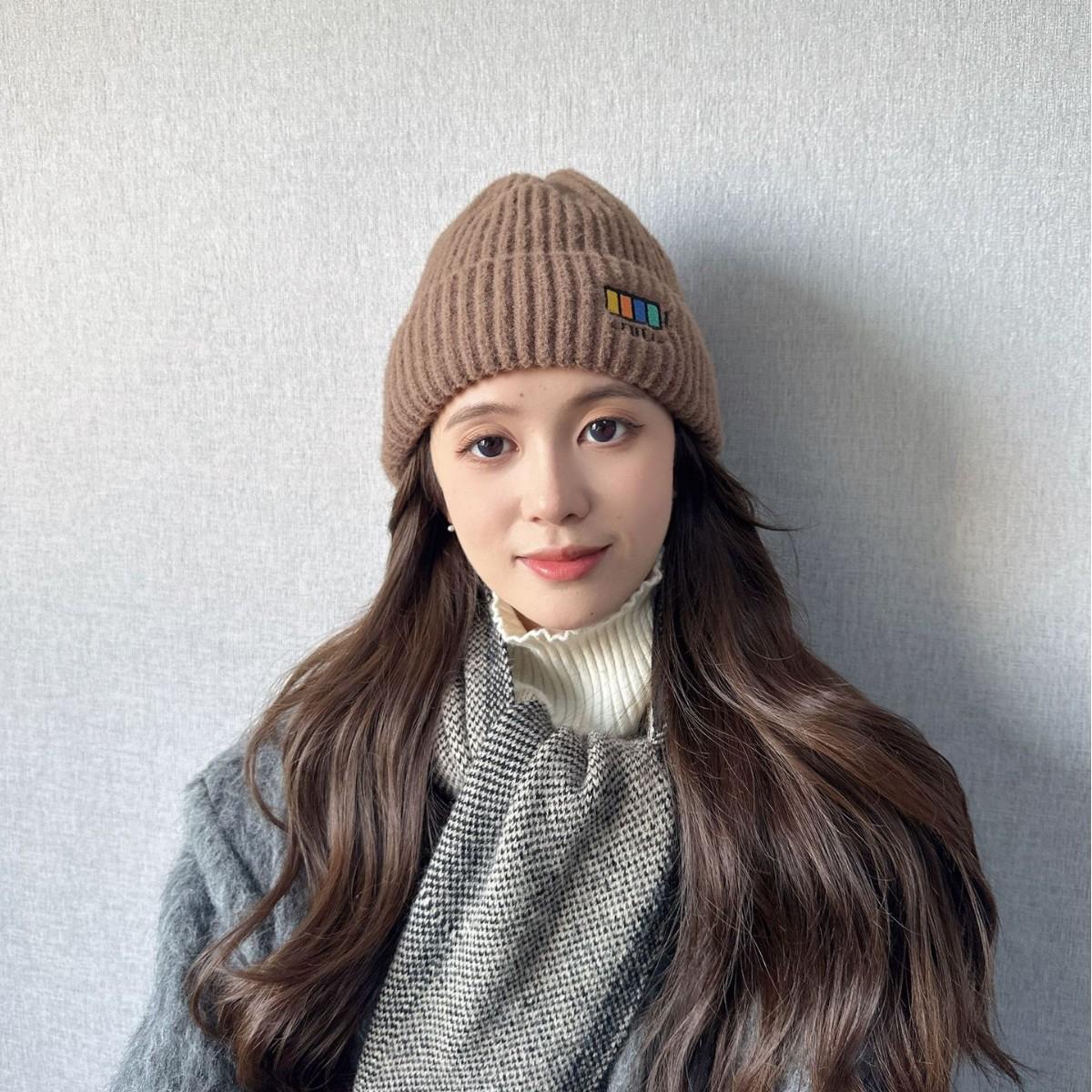 

Autumn and Winter Hats for Women s New Korean Knitted Hats Versatile Warm Ear Protection and Thickened Fashionable Wool Hats One size
