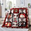 Christmas Theme Printed Blanket - Perfect for Couch, Bed, Travel & Outdoor Use | Machine Washable, Cozy & Durable.