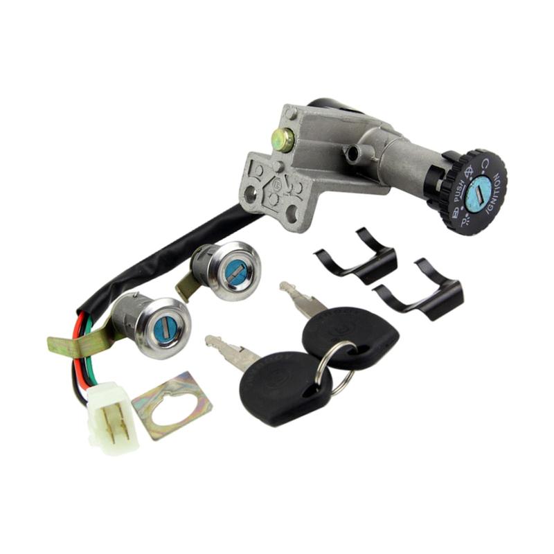 Ignition Switch Key Set Replacement Starter Lock Automotive New Motorcycle Assembly for Gy6 150Cc 1P39Qmb Moped Scooter