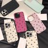 Applicable To iPhone17 Pro Max French Small Floral Leather Pattern Mobile Phone Protective Case 17/16 Large Hole 15 Cute