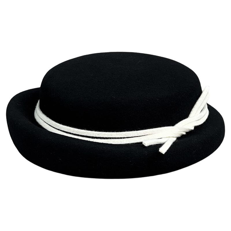 Französischer Duftender Retro Wollzylinder Damen Herbst Und Winter Gesicht Klein Baskenmütze Elegant Temperament Society Lady Kleiner Beckenhut