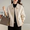 New Fashion Short Double-sided Velvet Double-sided Coat Loose Large Size Women's Clothing Autumn and Winter Foreign Wool Coat Women