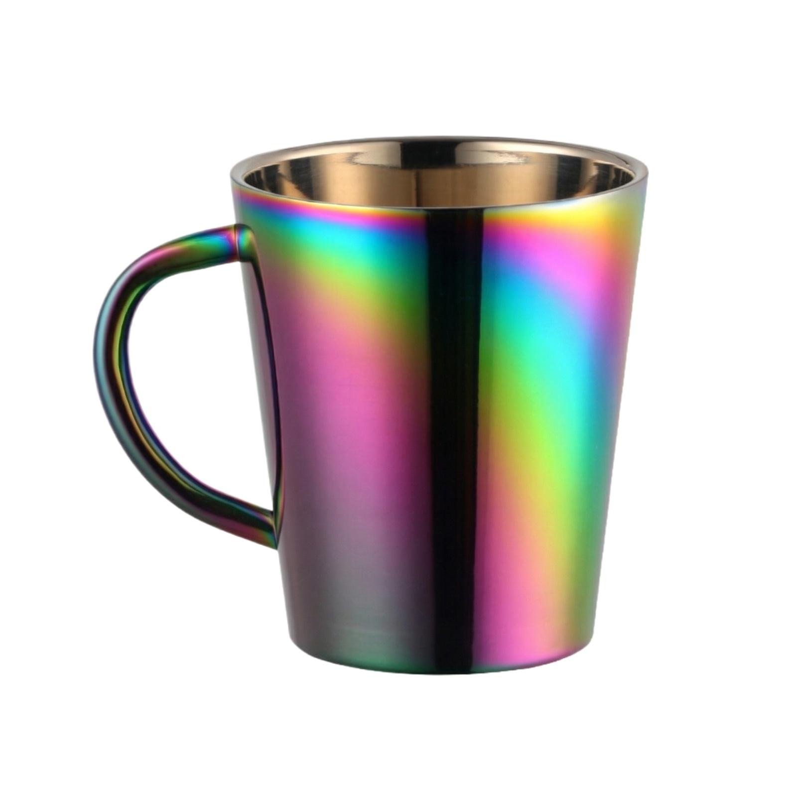 

Stainless Steel Double Wall Insulated Mug with Handle Milk Cup Vacuum Thermal Coffee Tea Cup Durable Drinking Container one size