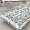 Retro Steampunk Mechanical Keyboard & Mouse Set, Wired Blue Switch, for Gaming, Office & Laptops