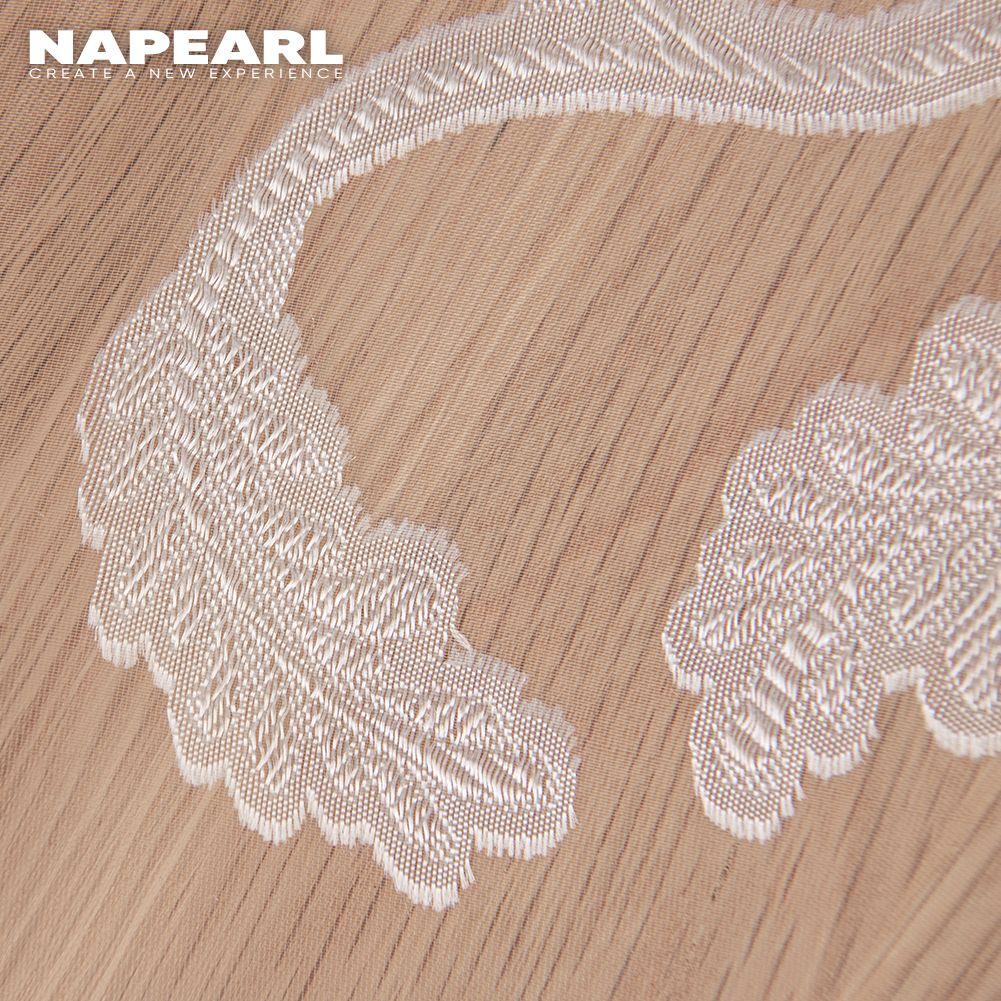 1PC NAPEARL Modern Elegant Flower Jacquard Sheer Tulle Window Curtain for Living Room Bedroom Home Decor