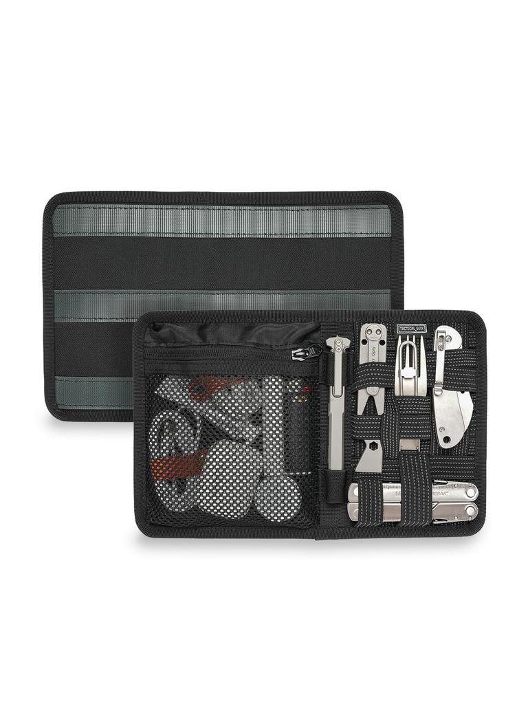TACTICALGEEK TCM10 EDC Organizer Board, Non-Slip Elastomer Woven Board with Zippered Net Pocket and Insert Panel for Organizing Bag Accessories and