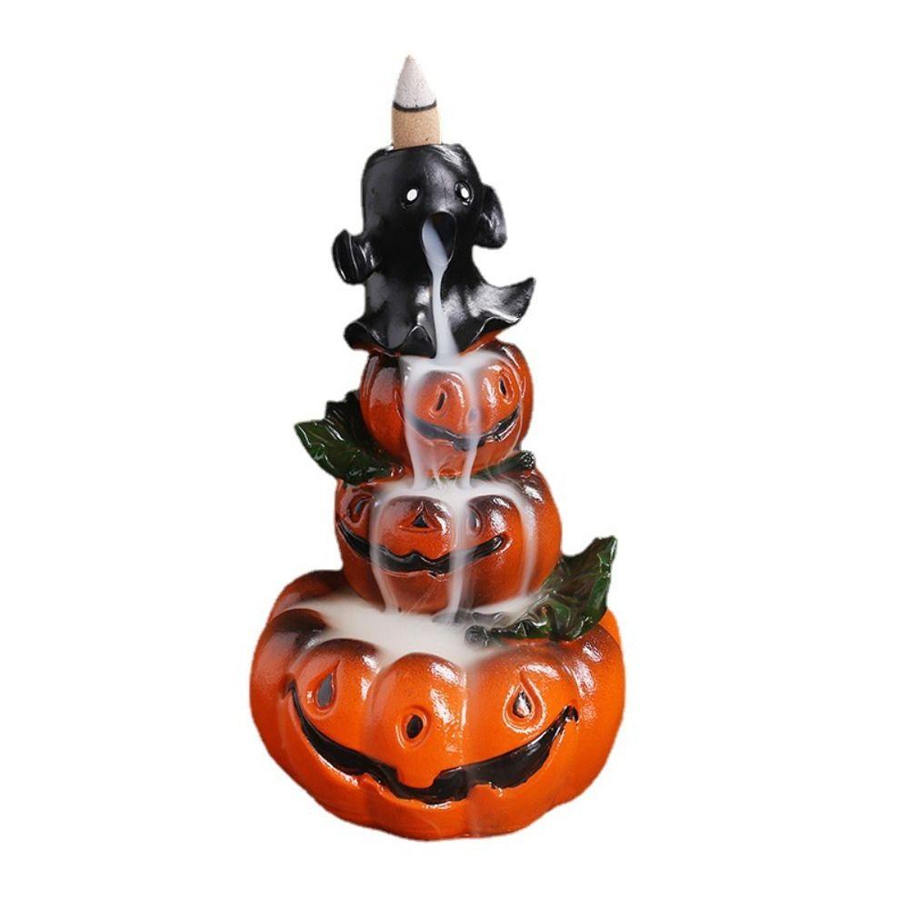 Retro Pumpkin Backflow Incense Holder Resin Backflow Incense Burner  Home Office Decoration