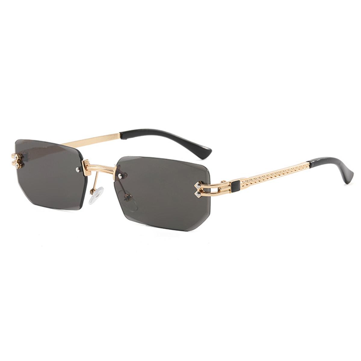 Frameless Sunglasses, New Trendy, Uncut, Personalized Jelly Colored Sunglasses, Women s Sunglasses чёрный