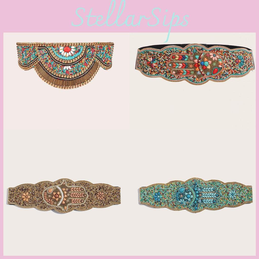 Bohemian Waist Beaded Sash With Handcrafted Shell Embellishments For Women Fashion Elegant