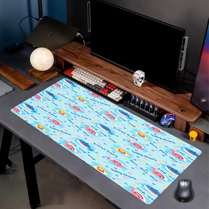 Shark Theme Mouse Pad, Non Slip Rubber Base, Multifunctional Office & Home Decor, Perfect for Workspace Personalization.