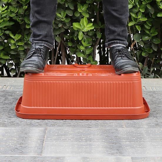 Flowerpot with Porous Drainage Design for Healthy Vegetable Growth Deepened Widened Pot Durable Material Ideal for Leeks Lettuce Chives Balcony Garden