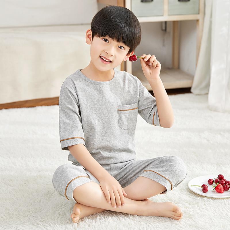 Baby Boys Pajamas Summer Short Sleeved Children's Clothing Sleepwear Teen Pajama Cotton Pyjamas Sets for Kids 6 8 10 12 14 Years