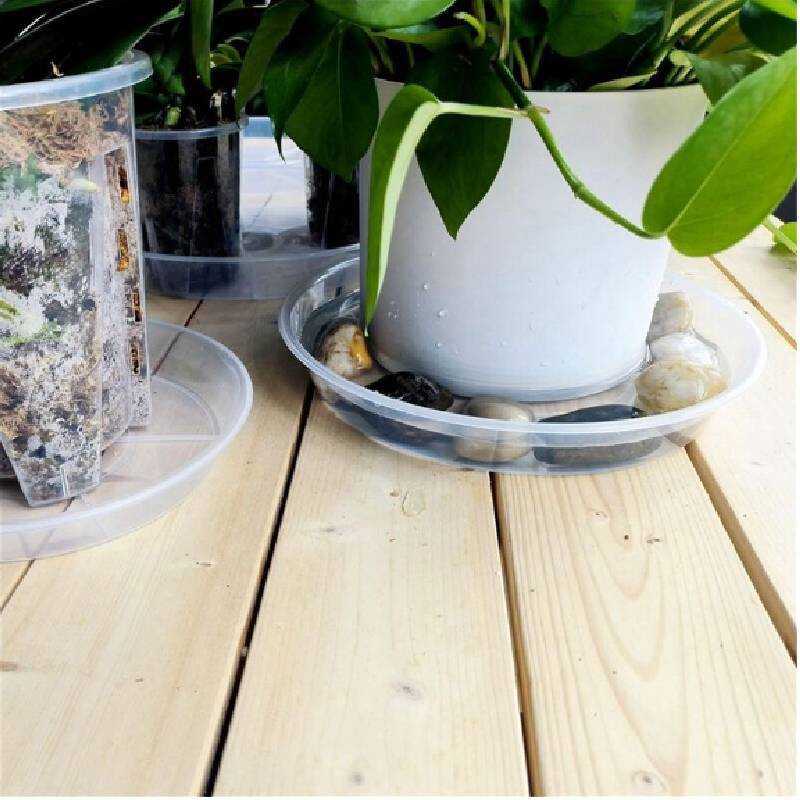Plastic Flower Pot Tray With Pet Material And Dustproof Design For Garden And Home Use