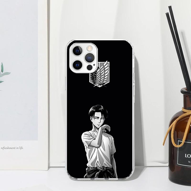 Attack-Titan Levi Phone Case For Iphone 17 Air 16 15 Plus 16E 14 Pro Max 13 Mini 12 11 7 8 SE Fundas Soft Back Cover 17 Air 16 1