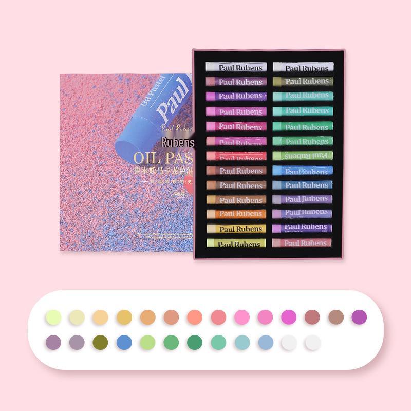 Rubens Washable Oil Pastels for Children: Soft Crayons in 24, 36 Heavy, and 48 Macaron Colors