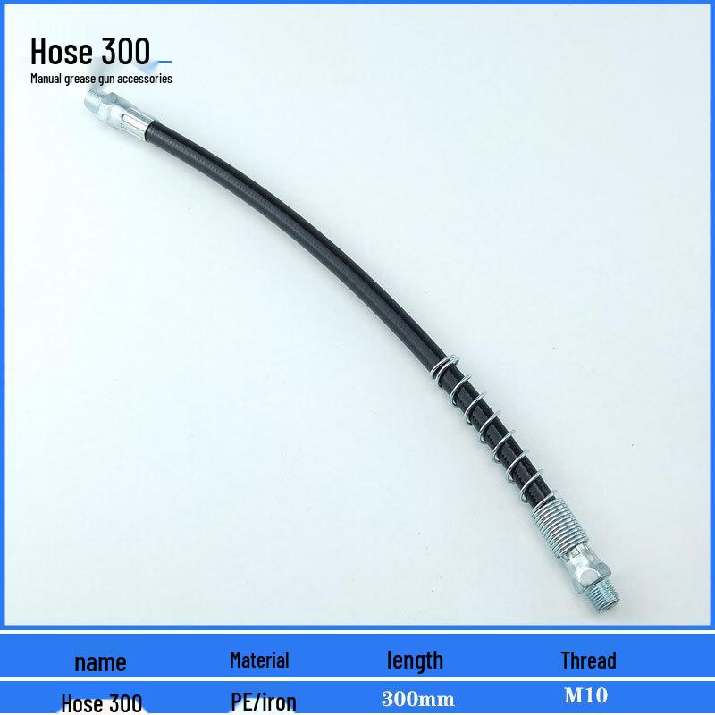 Comprehensive Grease Gun Accessory Kit with Nozzle, Manual, High-Pressure Pneumatic/Electric Tubes, Flexible Hose, Tip, Lock Pliers, and Flat Nozzle