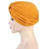 Turbante de algodón y lino para mujer, turbante trenzado para mujer, turbante musulmán, gorro químico, tocado indio
