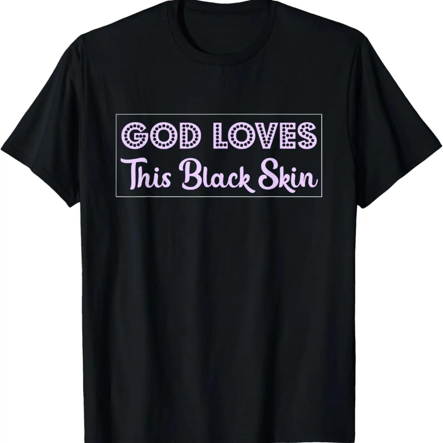 Christian Faith God Loves This Black Skin T-Shirt S
