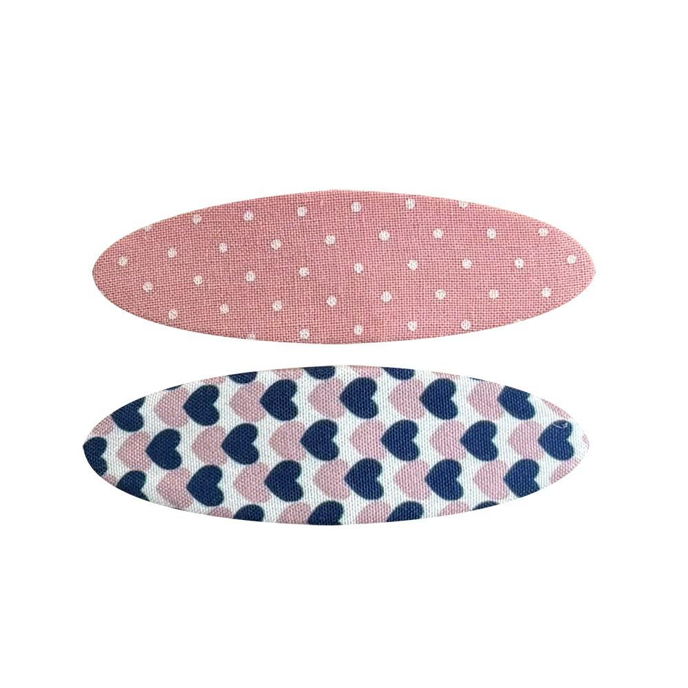 Koreanische Blaue Serie Florale Stickerei BB-Klammer - Vielseitiges Süßes Stoff-Haaraccessoire für Mädchen