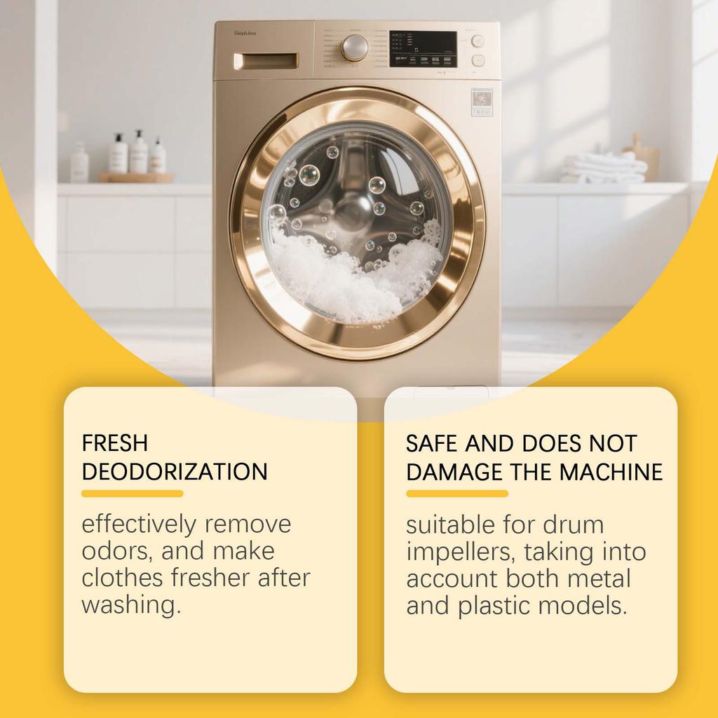 Washing Machine Cleaner Tablets 12 Pieces Efficient Cleaning Removes Residue Odor and Pet Hair Safe for Front and Top Load Washers