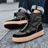 Autumn Men Japan Karajuku Korean Style High Top Streetwear Thick Platform Boots Casual Leather Shoes Male Lace Up Shoes
